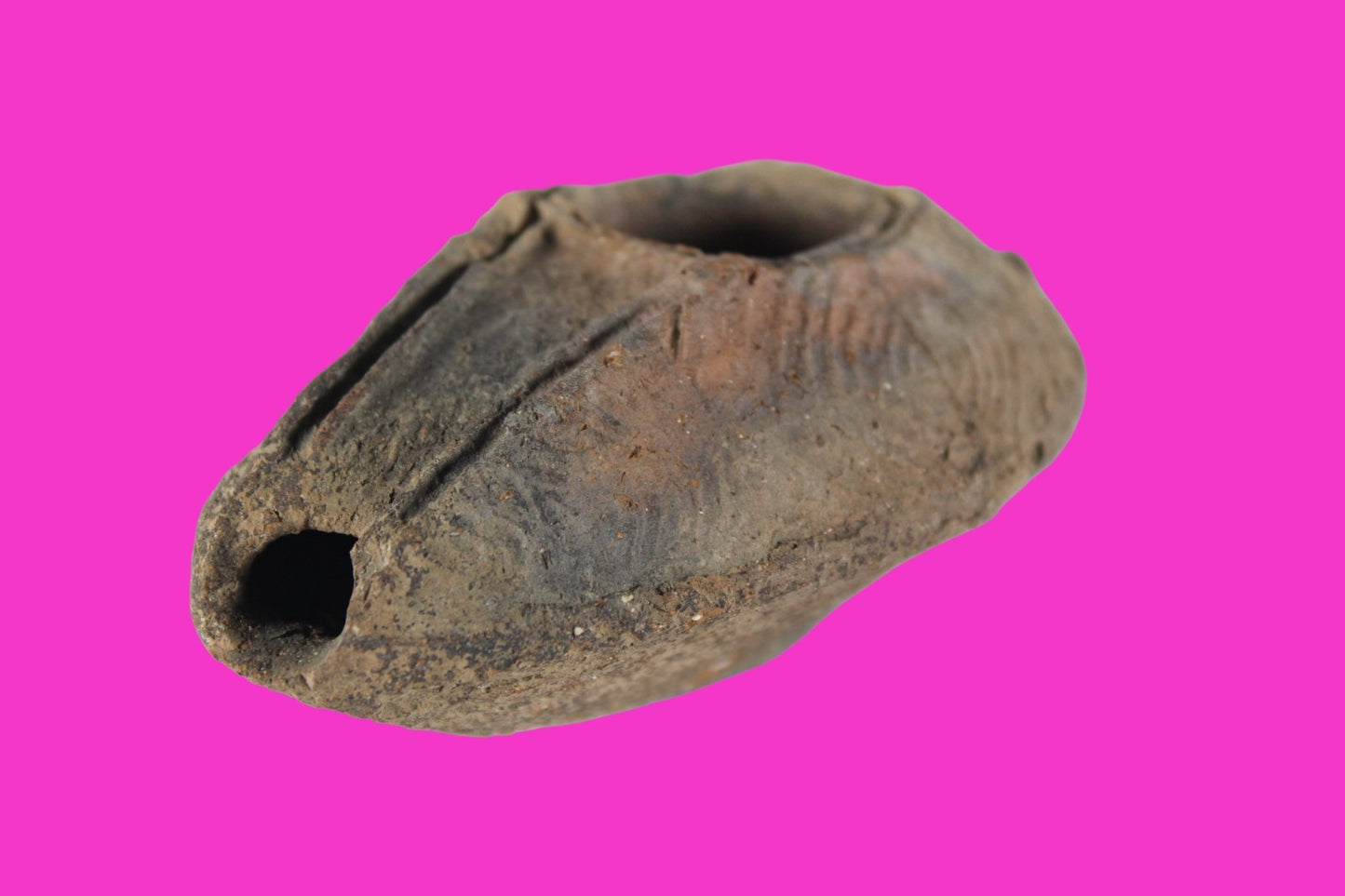 Holy Land Oil Lamp Ancient Artifact Time of the Christians 313-636 AD COA 182