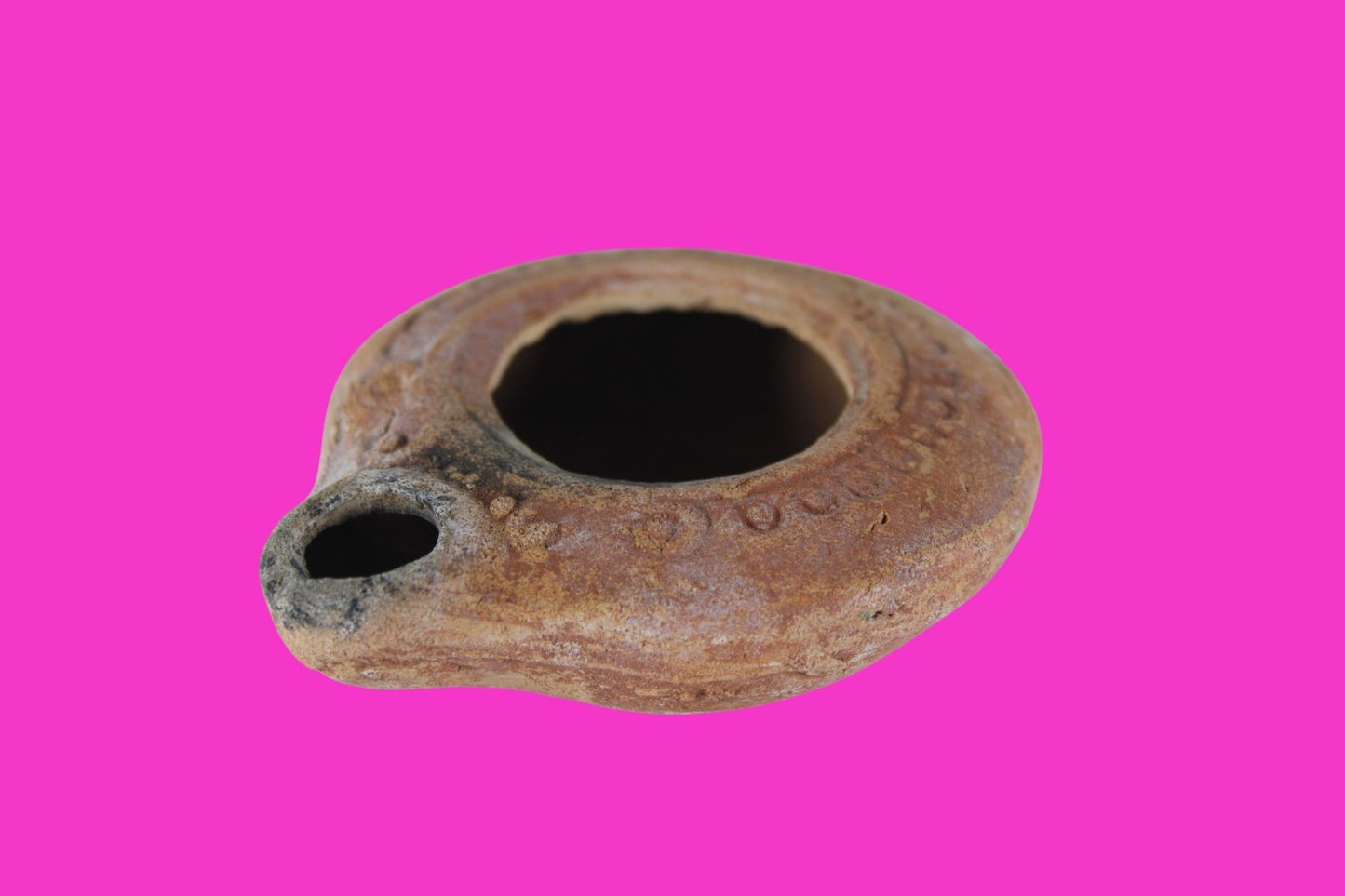 Holy Land Oil Lamp Ancient Artifact Time of Jesus & Apostles 63BC-323AD COA 166