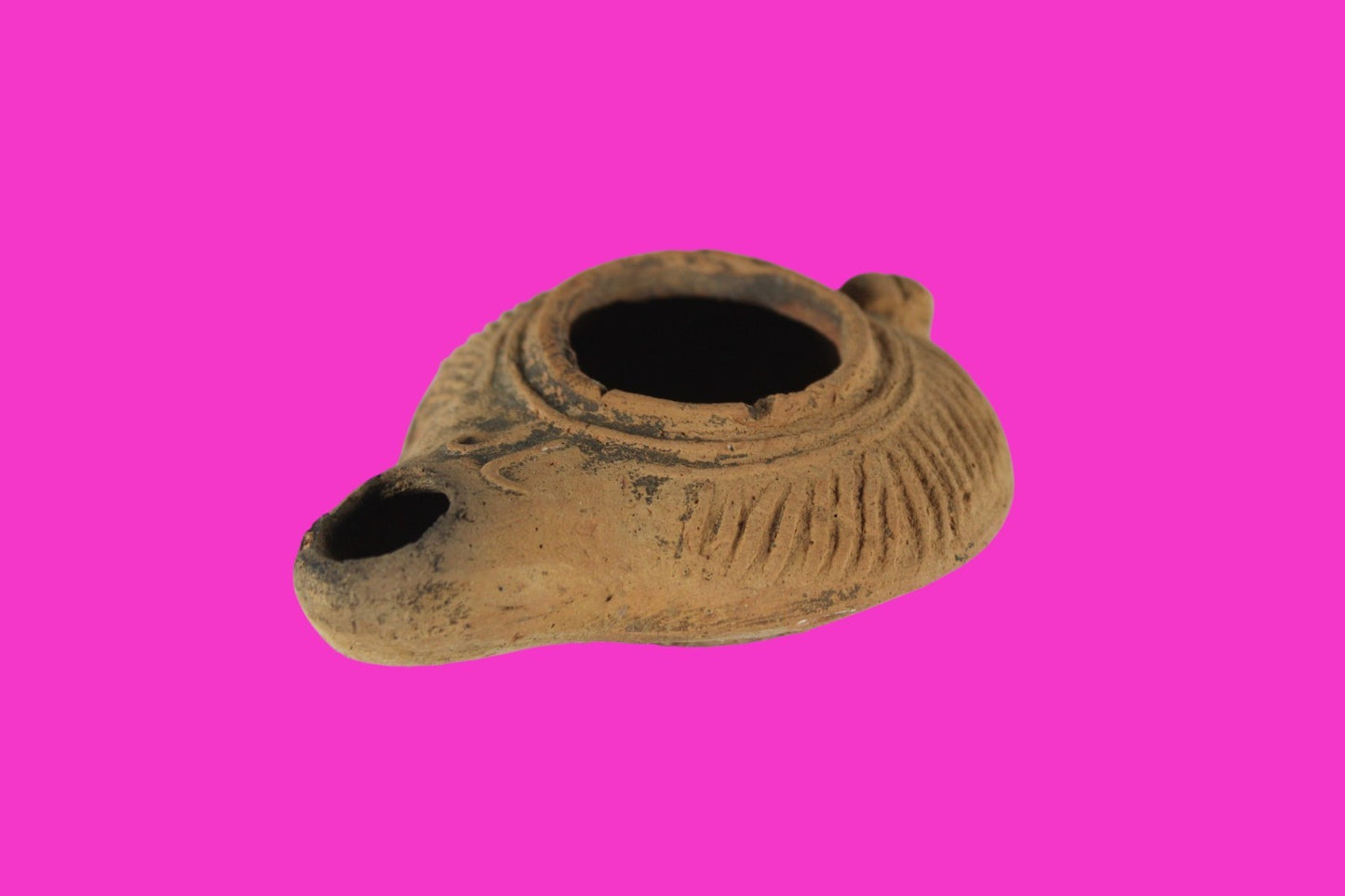 Holy Land Oil Lamp Ancient Artifact Time of Jesus & Apostles 63BC-323AD COA 159
