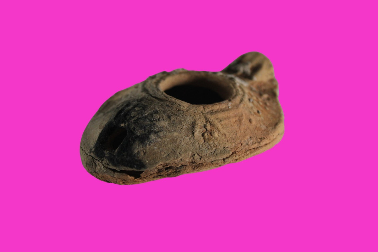 Ancient Holy Land Oil Lamp Artifact Jesus Christ Homeland 100BC-400AD COA 30