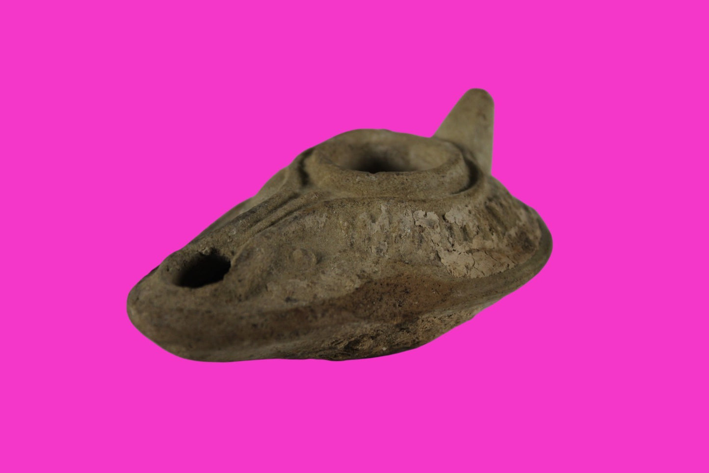 Ancient Holy Land Oil Lamp Artifact From Jesus Christ Homeland 400-600AD COA 35