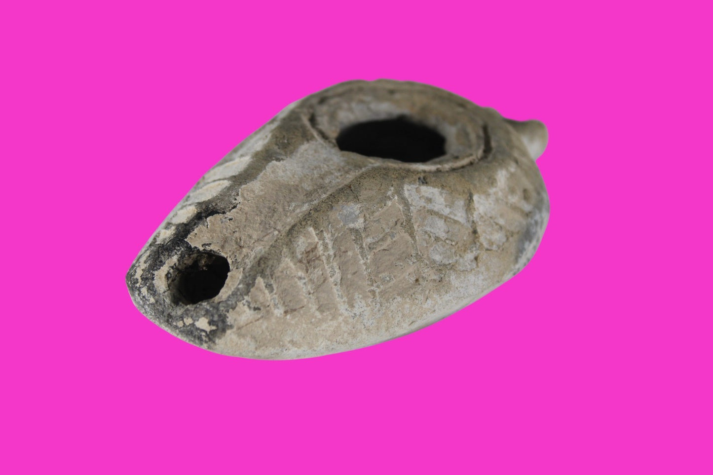 Holy Land Oil Lamp Ancient Artifact Time of the Christians 313-636 AD COA 206