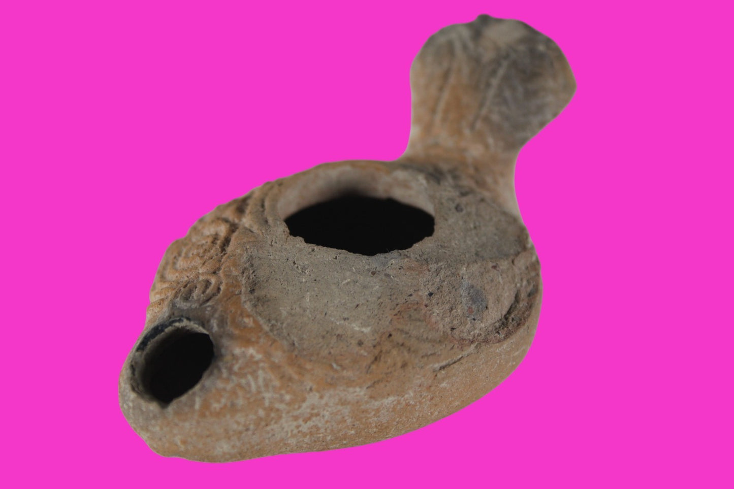 Holy Land Oil Lamp Ancient Artifact Time of the Christians 313-636 AD COA 174