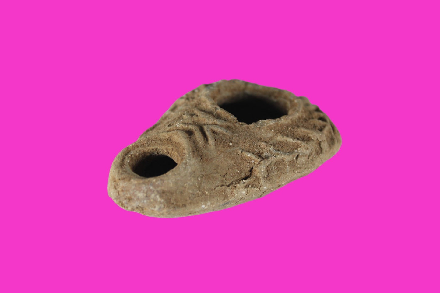Holy Land Oil Lamp Ancient Artifact Time of the Christians 313-636 AD COA 201
