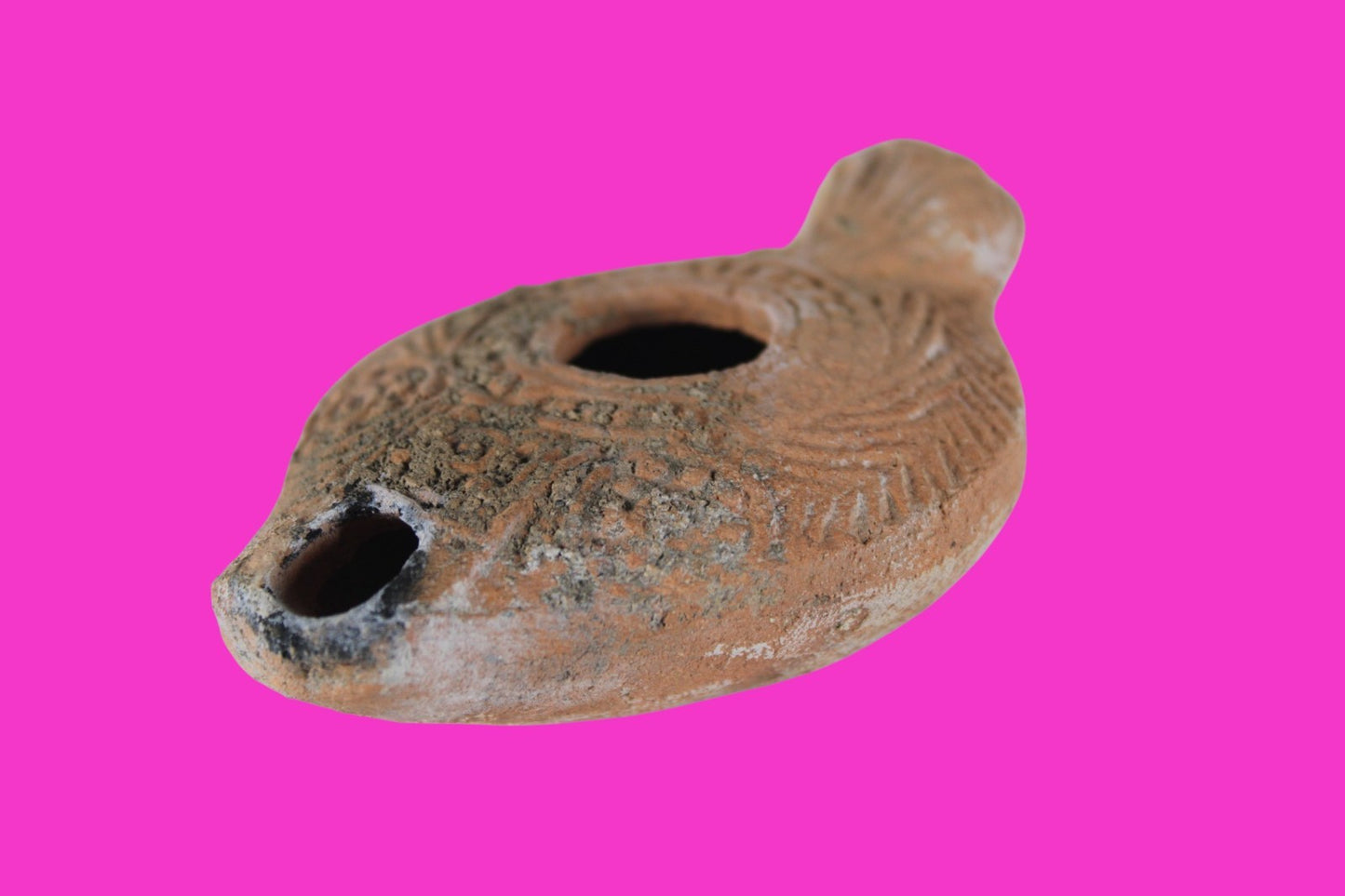 Holy Land Oil Lamp Ancient Artifact Time of the Christians 313-636 AD COA 185