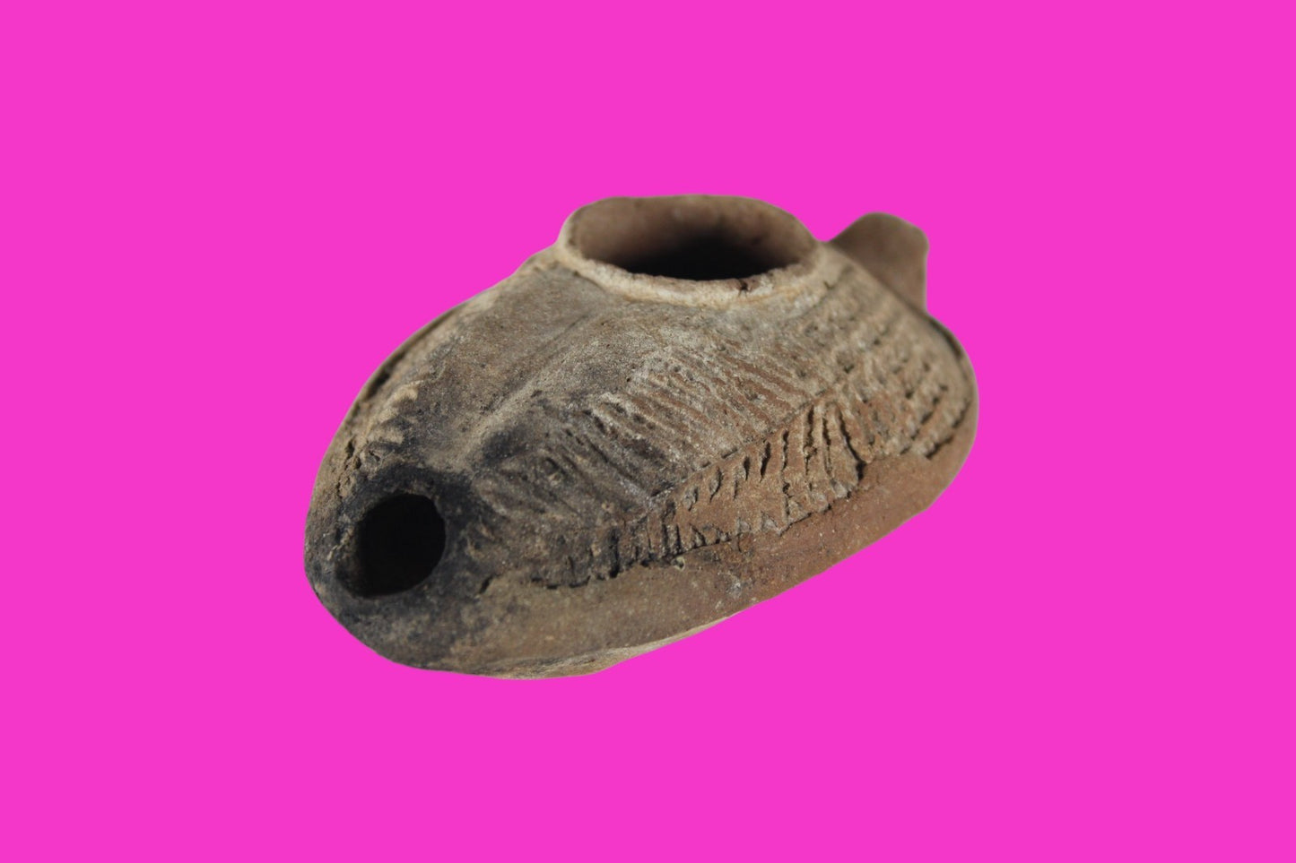 Holy Land Oil Lamp Ancient Artifact Time of the Christians 313-636 AD COA 210