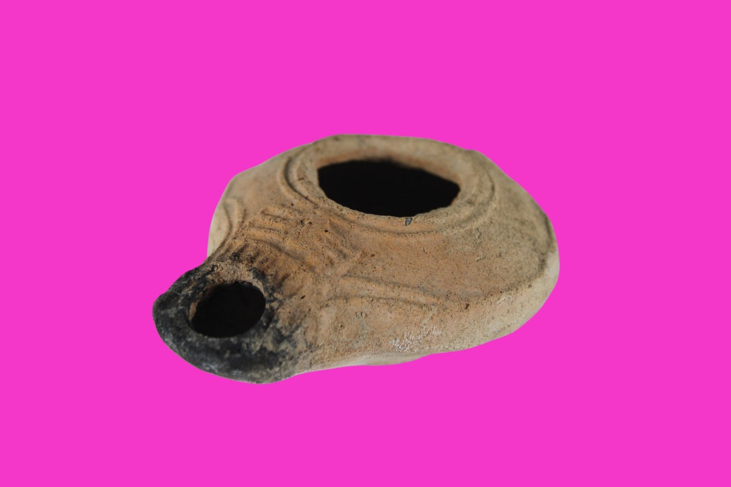Holy Land Oil Lamp Ancient Artifact Time of Jesus & Apostles 63BC-323AD COA 155