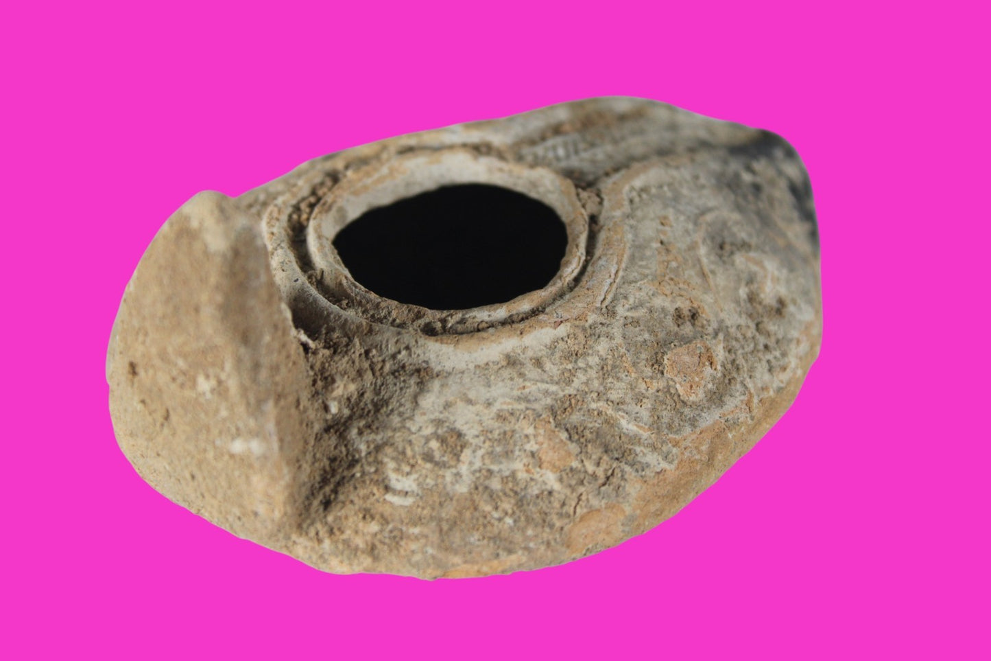 Holy Land Oil Lamp Ancient Artifact Time of the Christians 313-636 AD COA 204