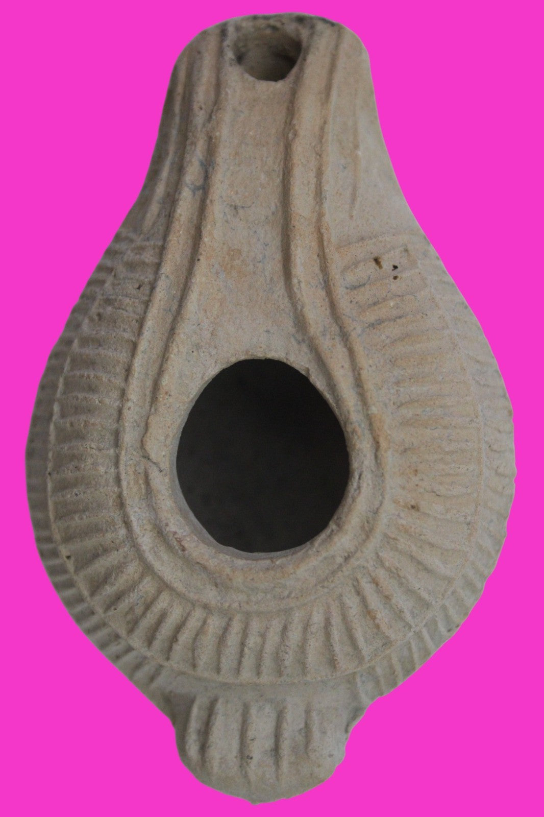 Holy Land Oil Lamp Ancient Artifact Time of the Christians 313-636 AD COA 177