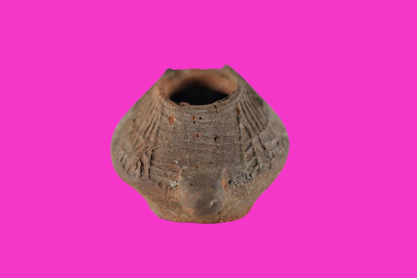 Time of the Christians Oil Lamp Ancient Holy Land Artifact 313-636 AD COA 33