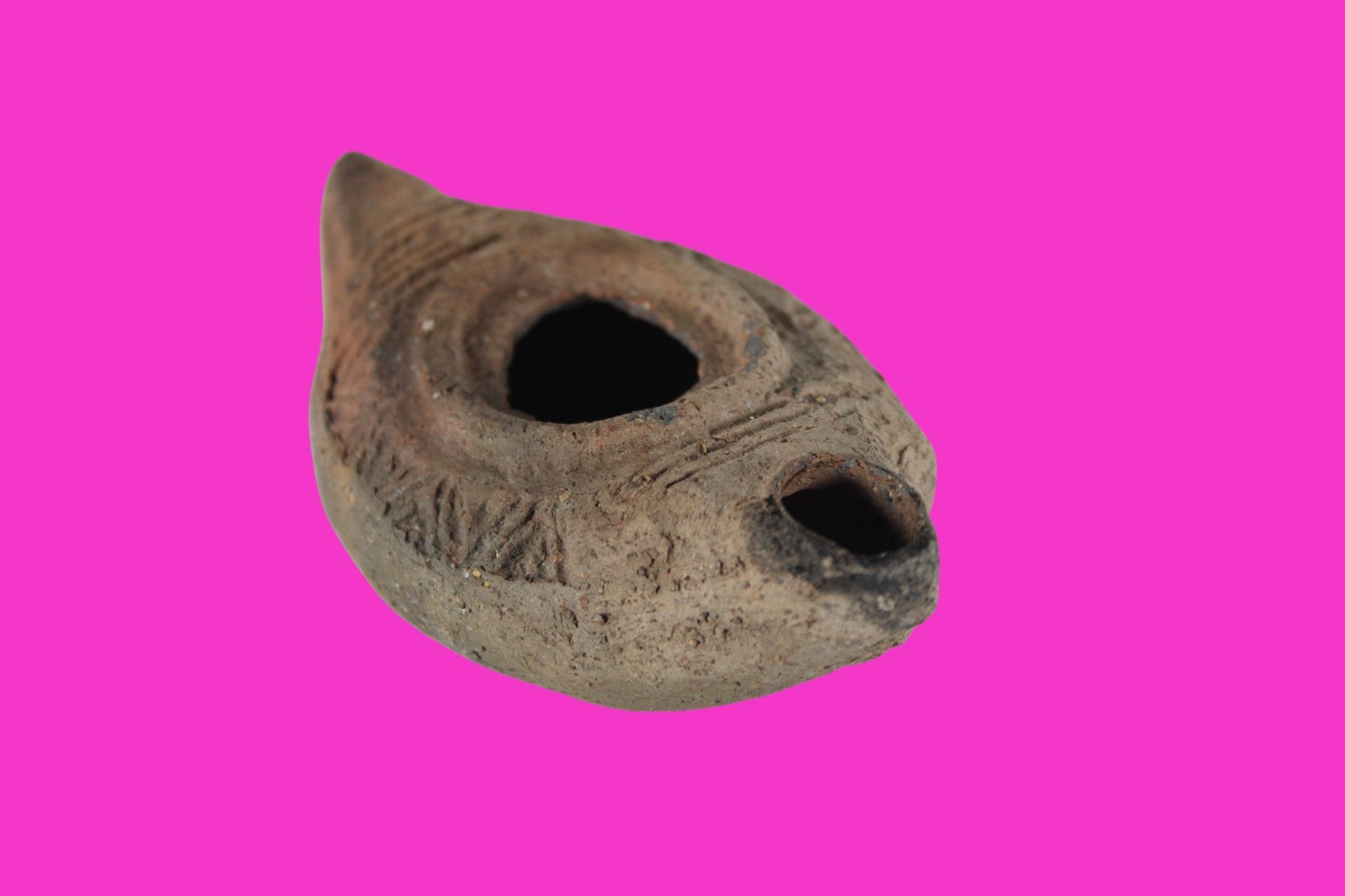 Holy Land Oil Lamp Ancient Artifact Time of Jesus & Apostles 63BC-323AD COA 154