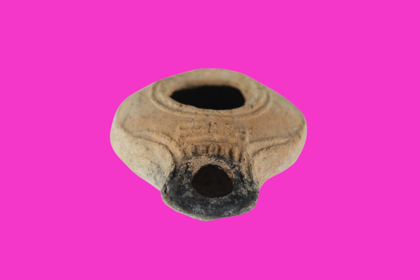 Holy Land Oil Lamp Ancient Artifact Time of Jesus & Apostles 63BC-323AD COA 155