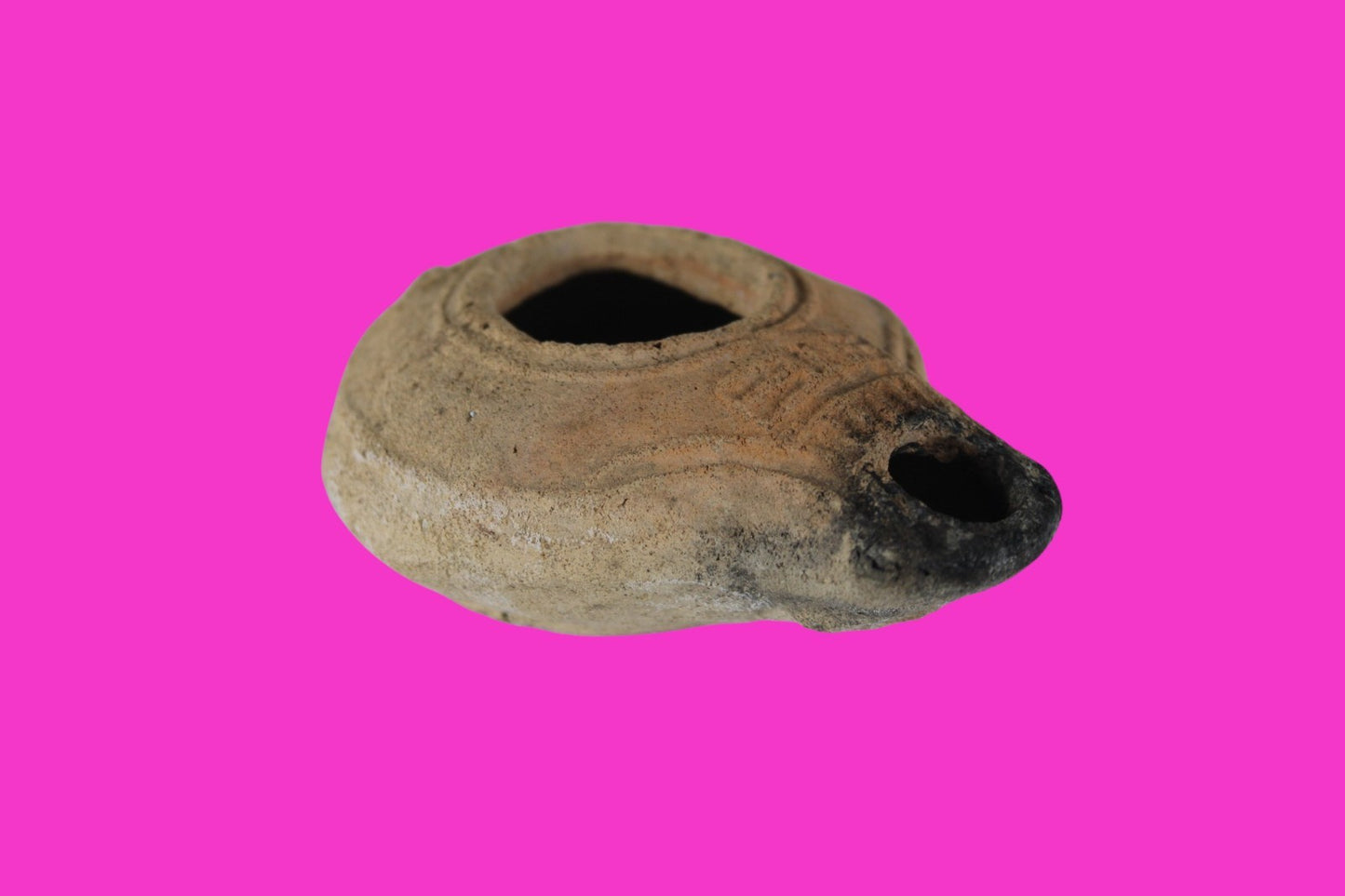 Holy Land Oil Lamp Ancient Artifact Time of Jesus & Apostles 63BC-323AD COA 155