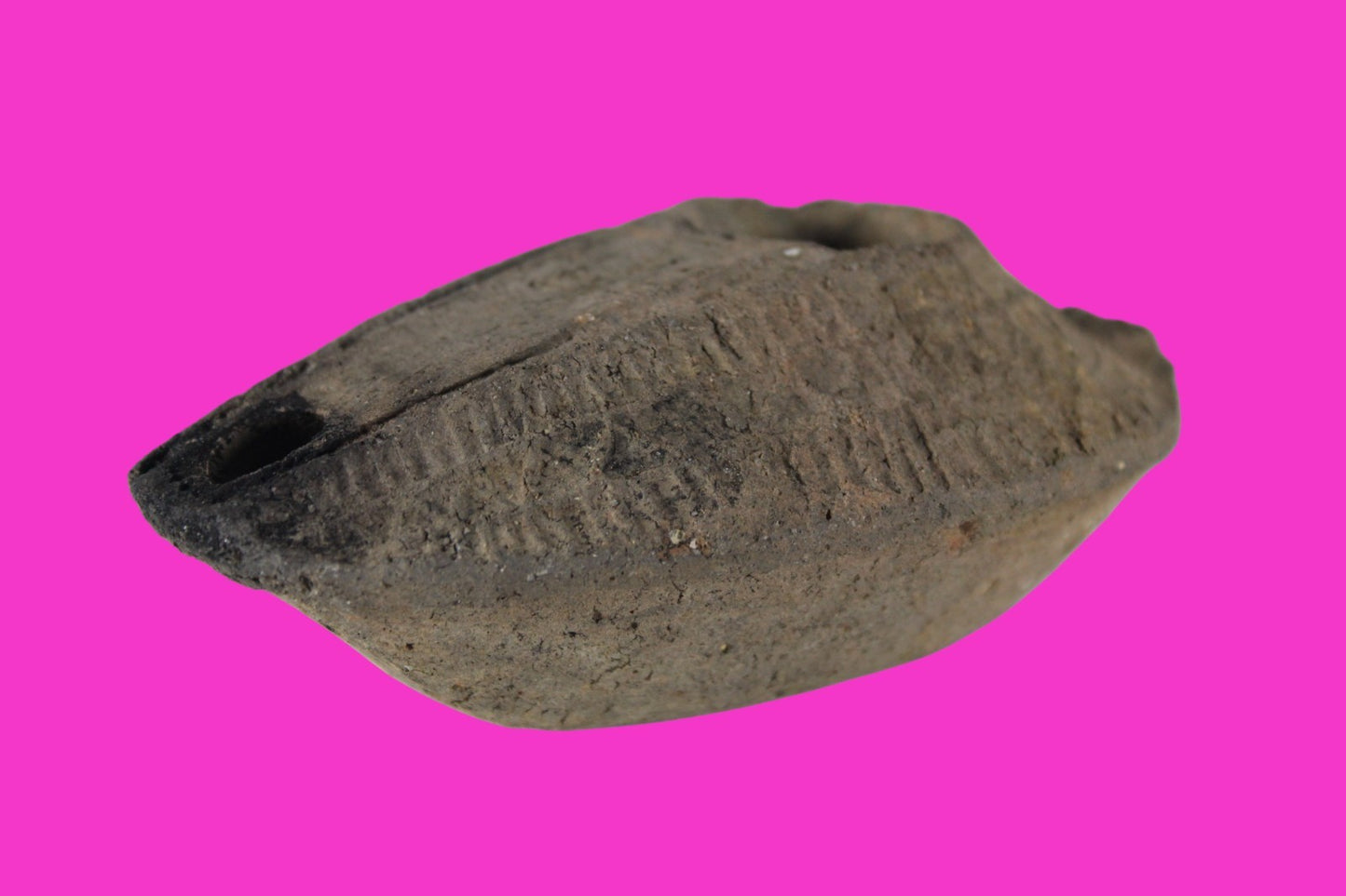 Oil Lamp Holy Land Ancient Artifact Jesus Christ Home Israel 300-600 AD COA 131