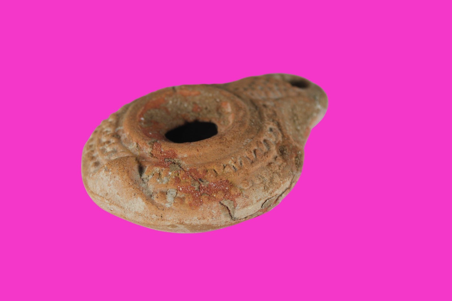 Holy Land Oil Lamp Ancient Artifact Time of Jesus & Apostles 63BC-323AD COA 164