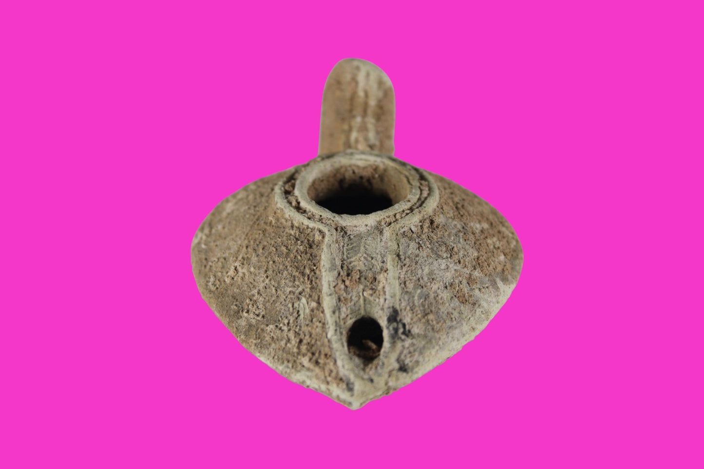 Holy Land Oil Lamp Ancient Artifact Time of the Christians 313-636 AD COA 205