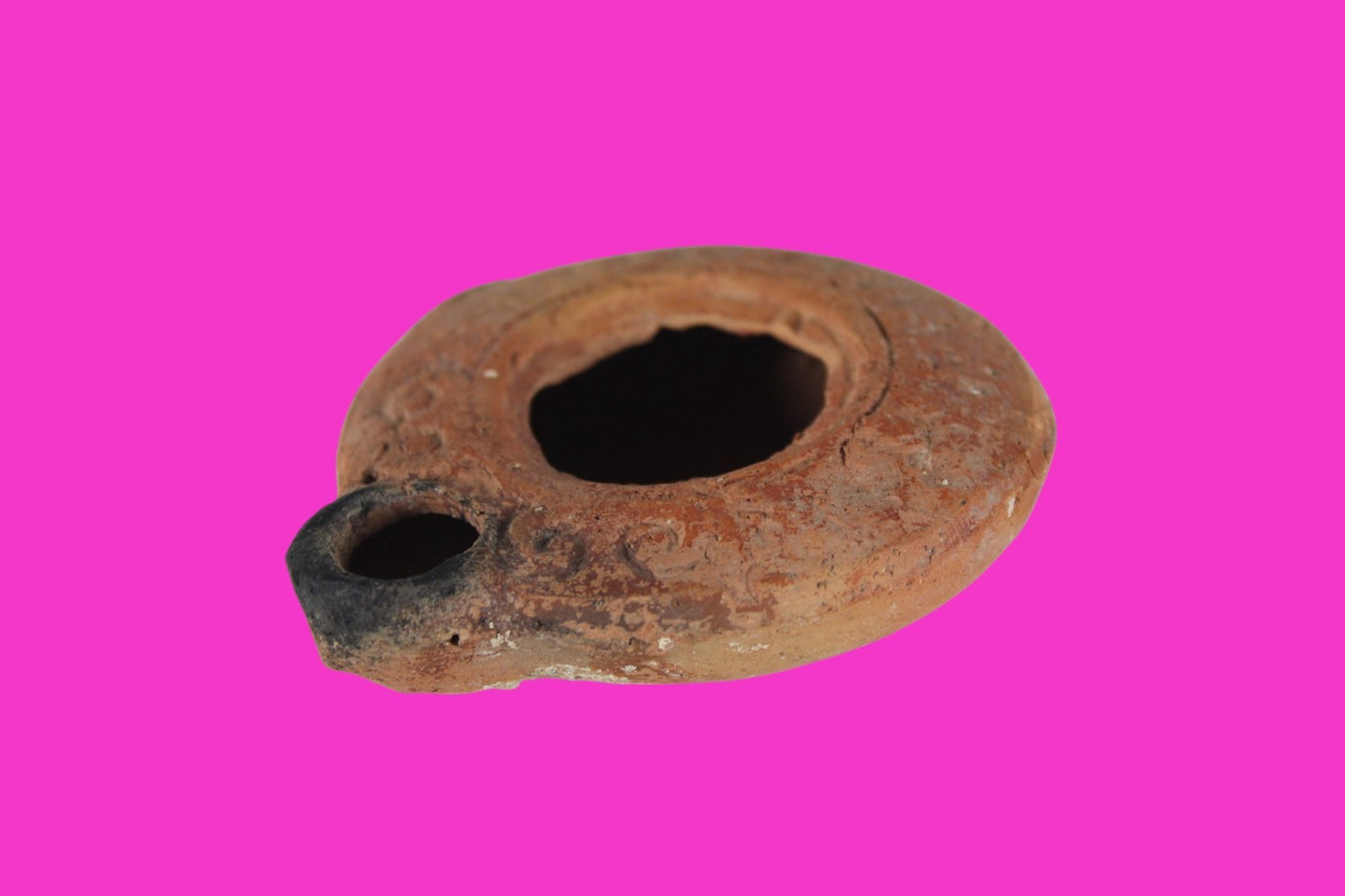 Holy Land Oil Lamp Ancient Artifact Time of Jesus & Apostles 63BC-323AD COA 140