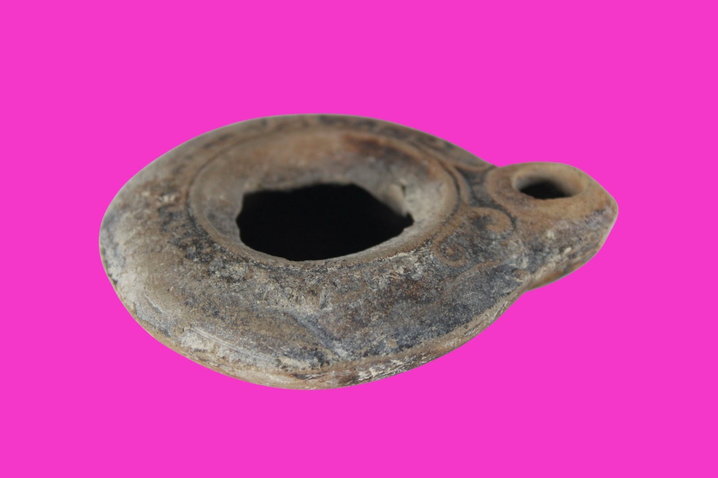 Holy Land Oil Lamp Ancient Artifact Time of Jesus & Apostles 63BC-323AD COA 160