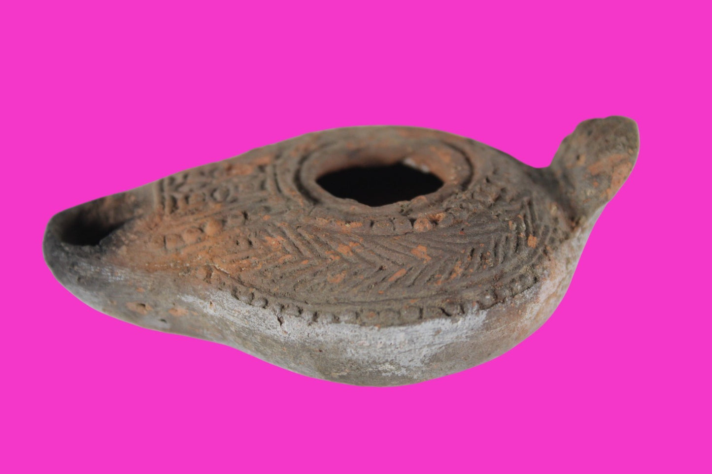Holy Land Oil Lamp Ancient Artifact Time of the Christians 313-636 AD COA 175
