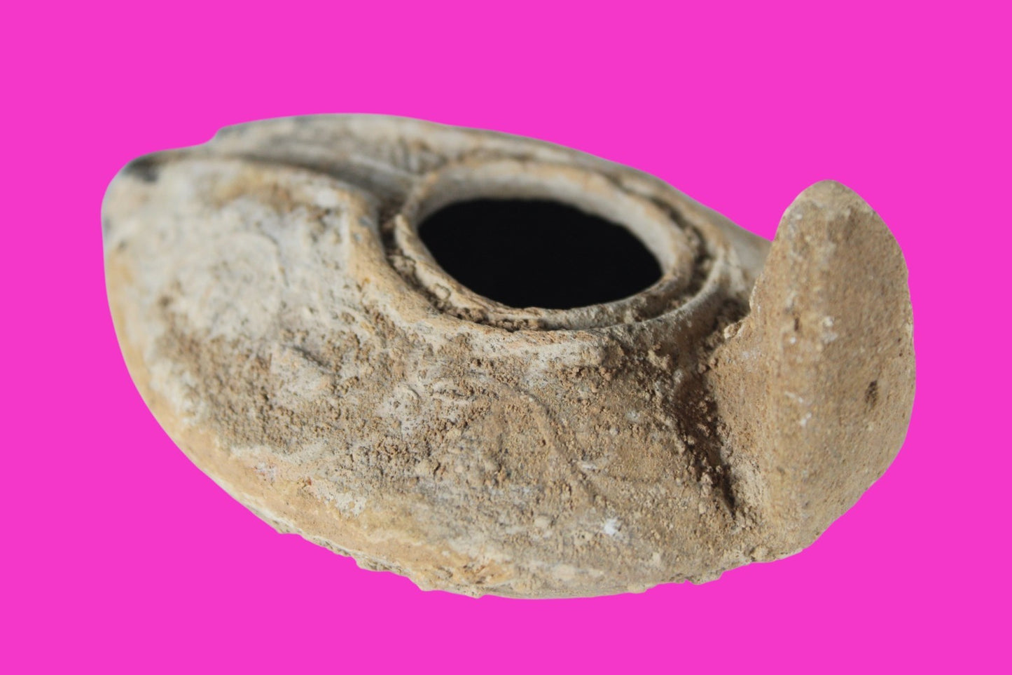 Holy Land Oil Lamp Ancient Artifact Time of the Christians 313-636 AD COA 204