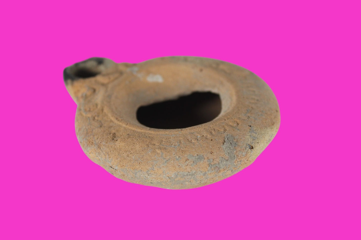 Holy Land Oil Lamp Ancient Artifact Time of Jesus & Apostles 63BC-323AD COA 135