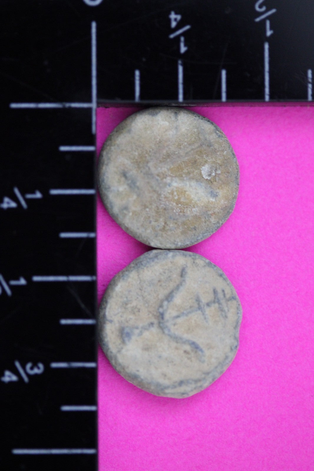 2 Small Widows Mite Coins Holy Land Artifacts Leptons Export Permit COA R957