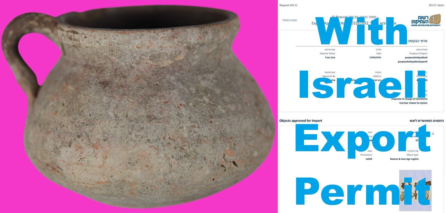 Time of Jesus Christ Holy Land Artifact Herodian Bowl 37 BC to 73 AD COA Z10