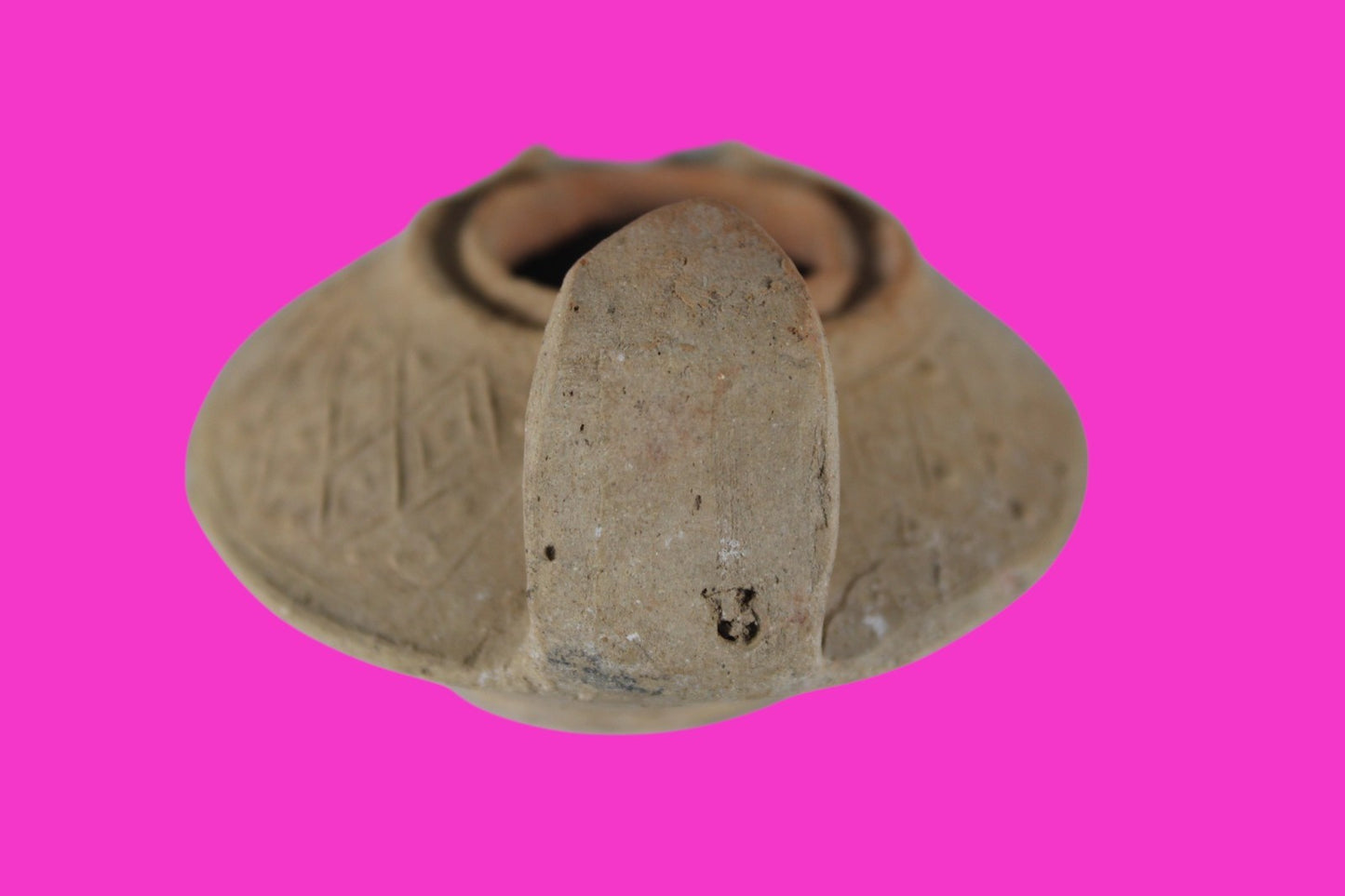 Holy Land Oil Lamp Ancient Artifact Time of the Christians 313-636 AD COA 183