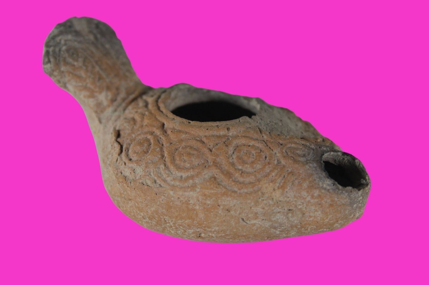 Holy Land Oil Lamp Ancient Artifact Time of the Christians 313-636 AD COA 174