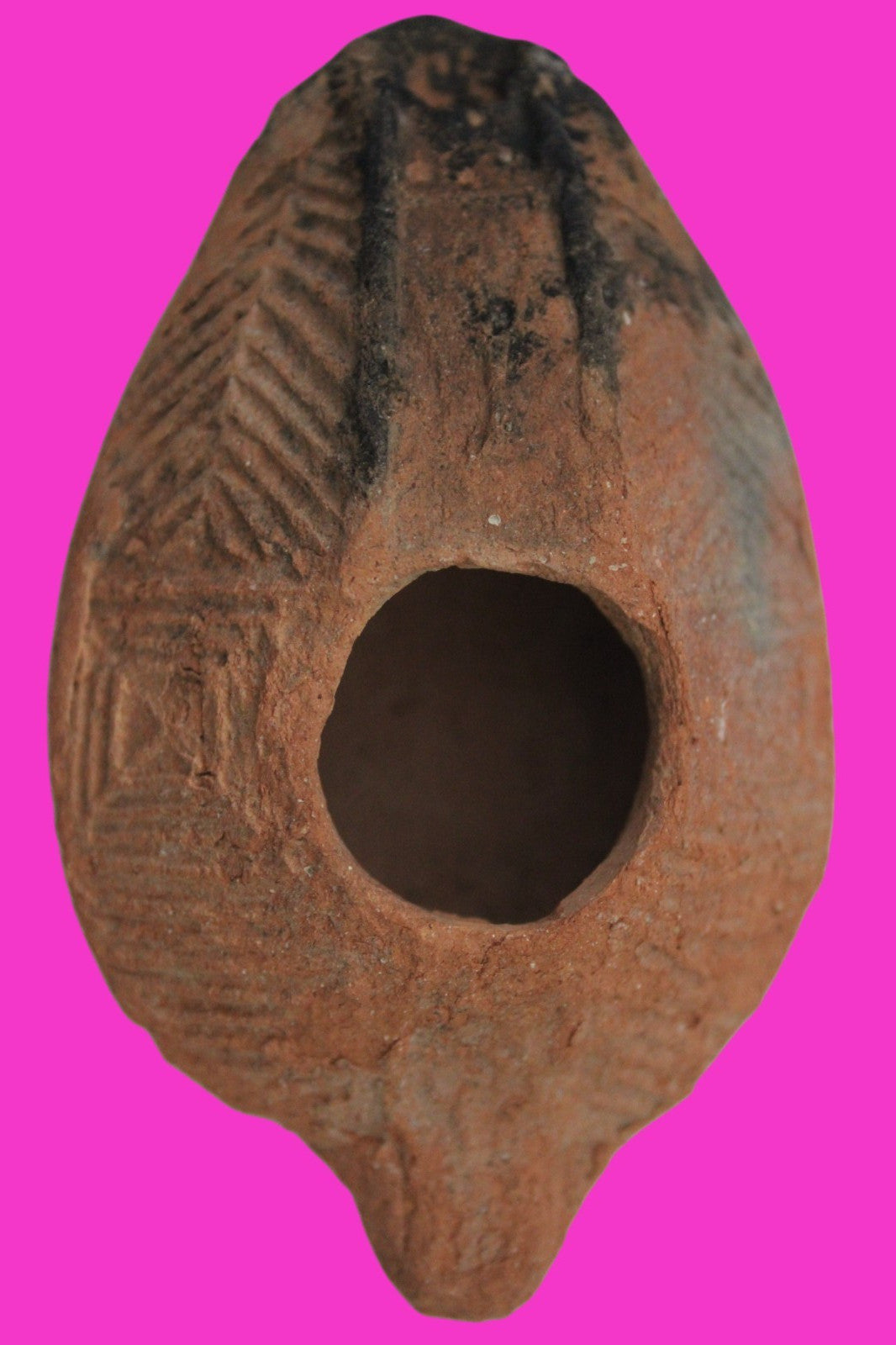Time of the Christians Oil Lamp Ancient Holy Land Artifact 313-636 AD COA 14