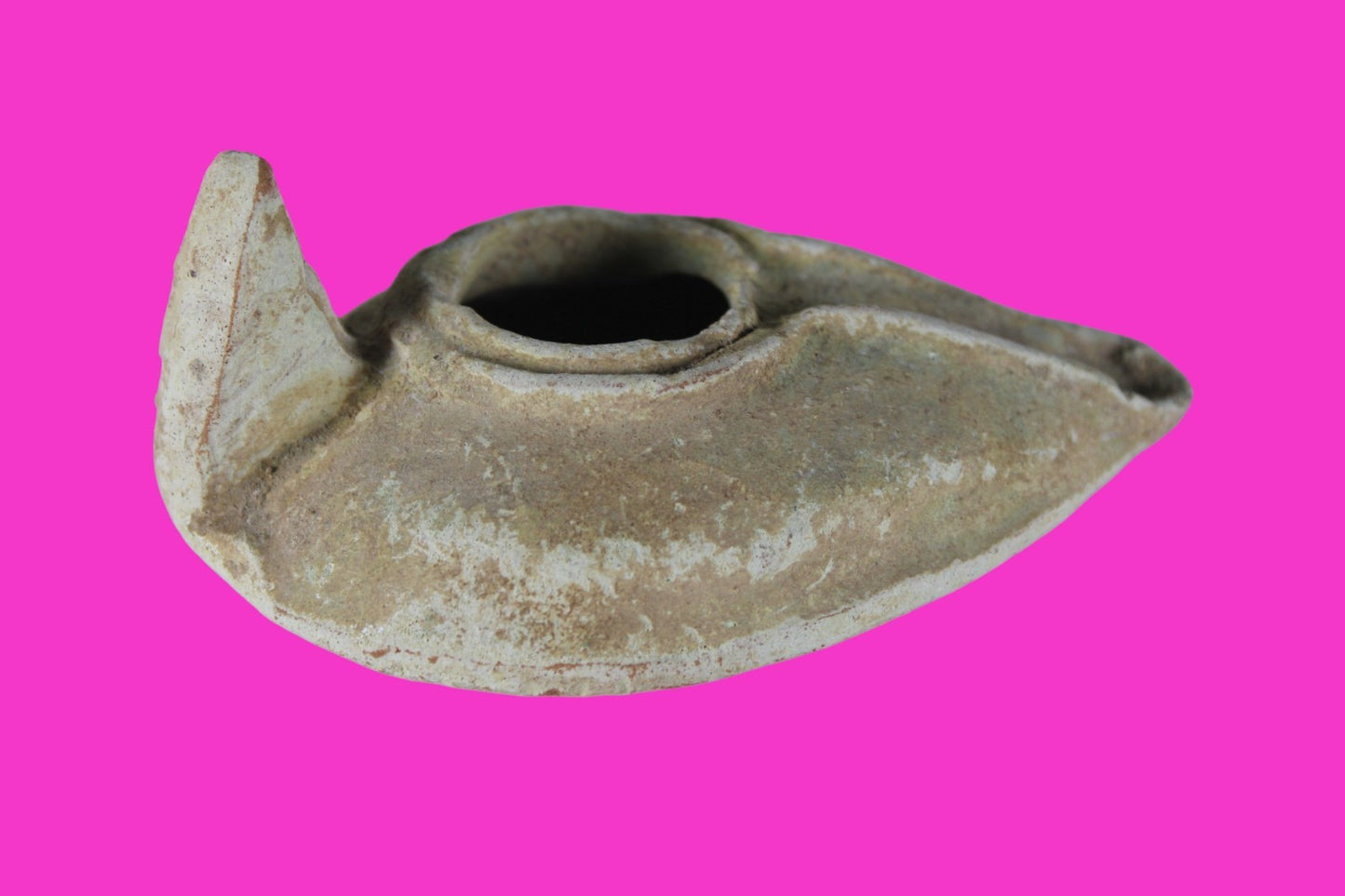 Holy Land Oil Lamp Ancient Artifact Time of the Christians 313-636 AD COA 213