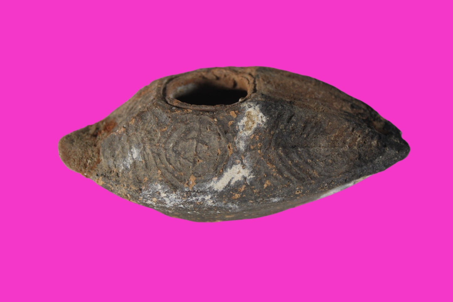 Holy Land Oil Lamp Ancient Artifact Time of the Christians 313-636 AD COA 216