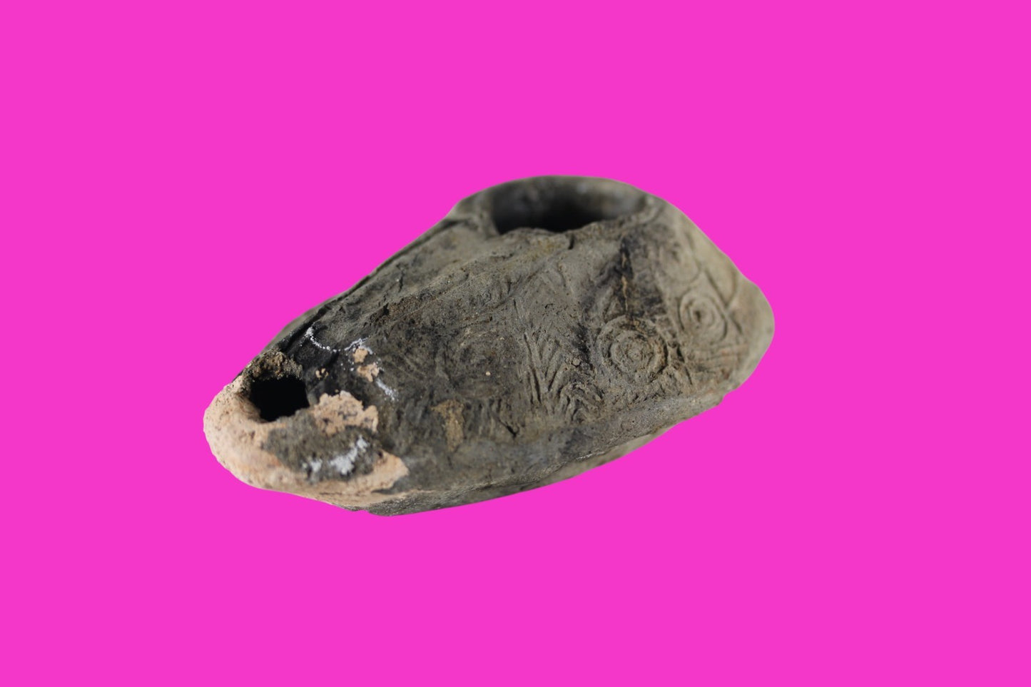 Time of the Christians Oil Lamp Ancient Holy Land Artifact 313-636 AD COA 18