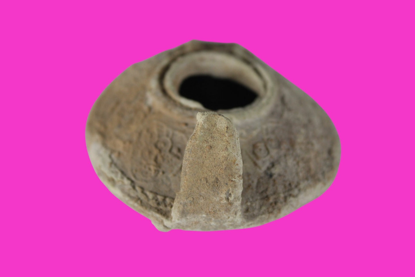 Holy Land Oil Lamp Ancient Artifact Time of the Christians 313-636 AD COA 197