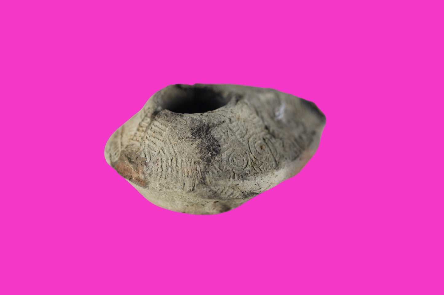 Time of the Christians Oil Lamp Ancient Holy Land Artifact 313-636 AD COA 18