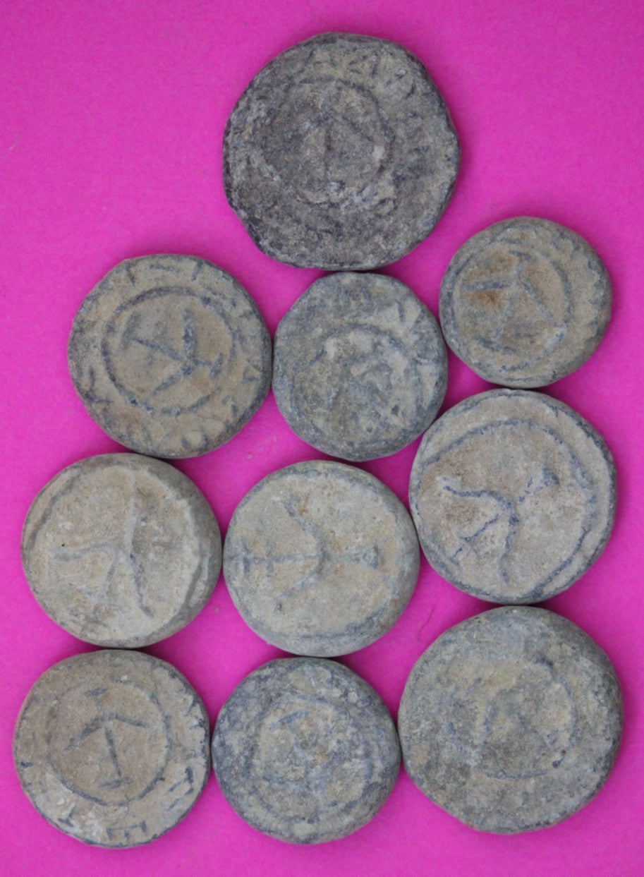 High Quality 10 Widows Mite Coins Holy Land Artifacts Small Leptons COAs Q944