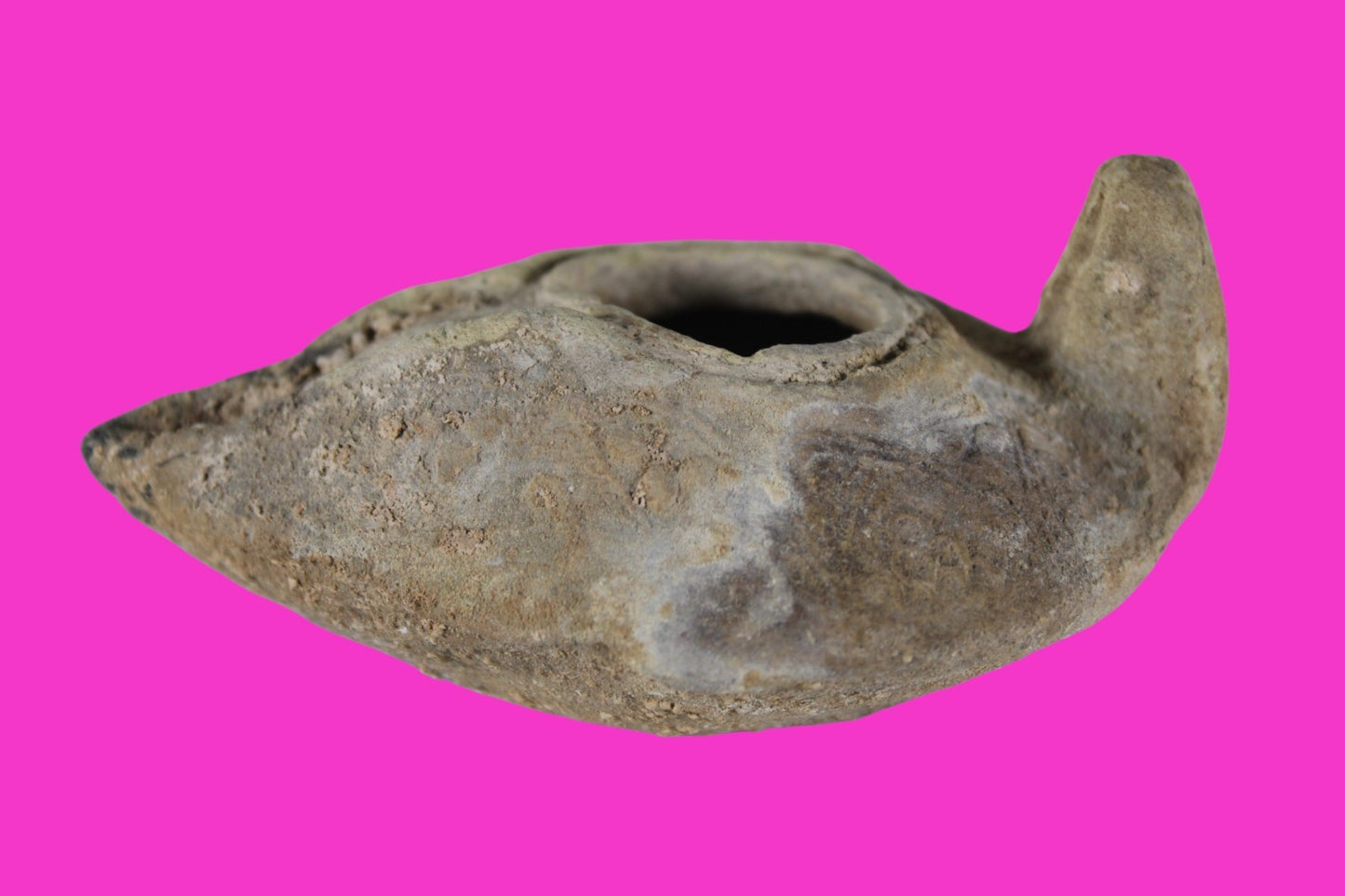 Holy Land Oil Lamp Ancient Artifact Time of the Christians 313-636 AD COA 184