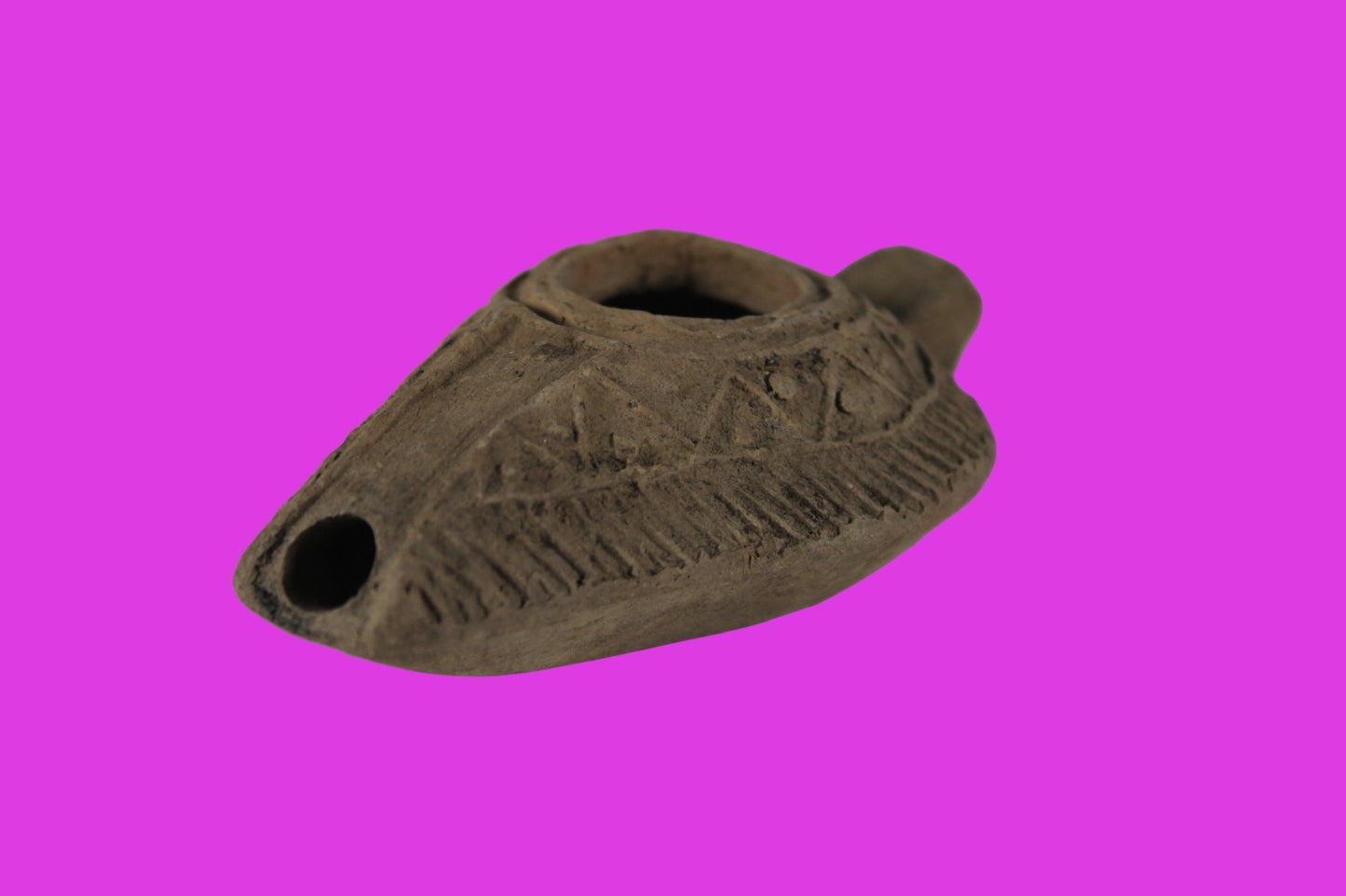 Ancient Holy Land Oil Lamp Artifact  From Jesus Christ Homeland 400-600AD COA 37
