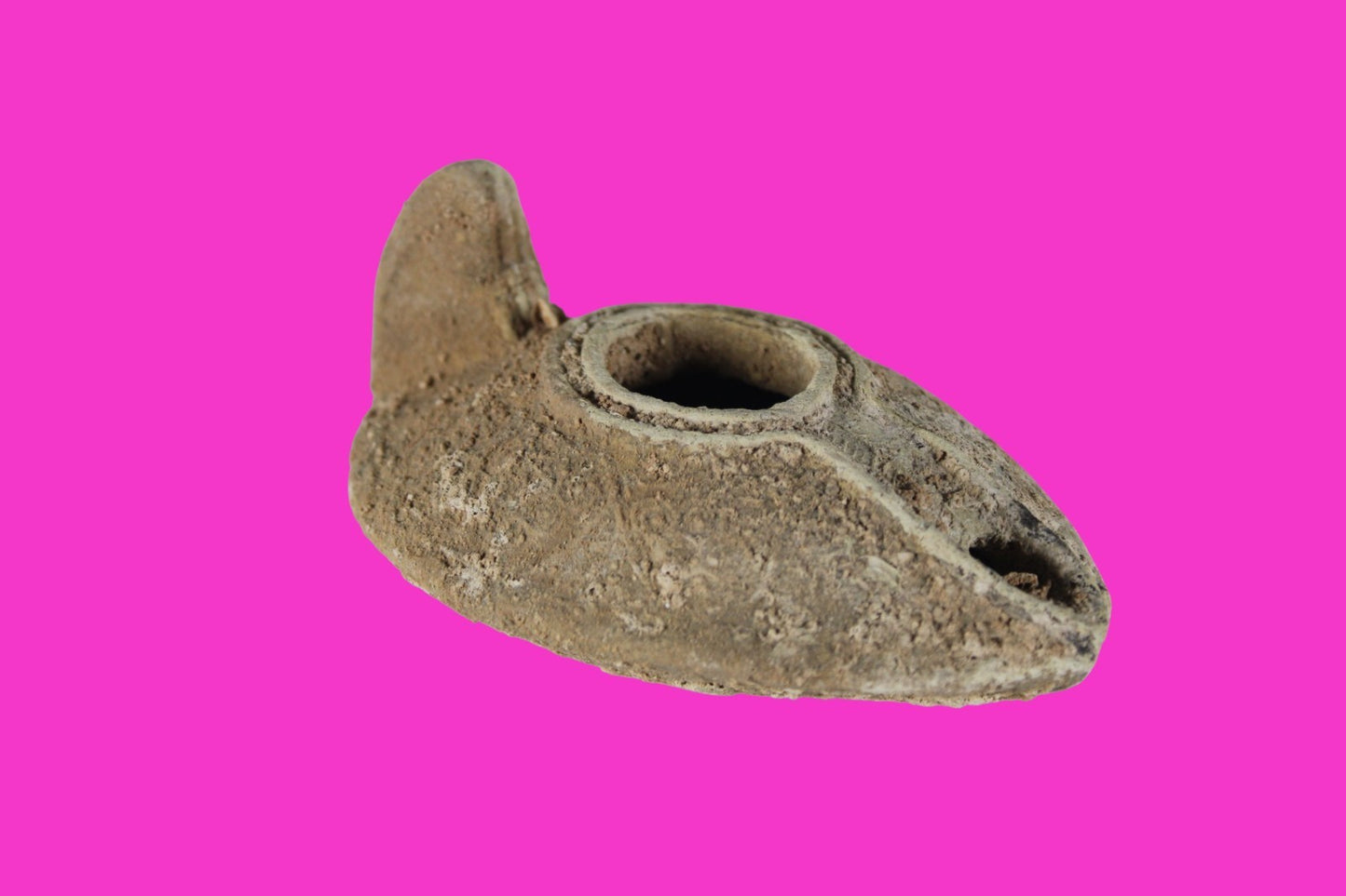 Holy Land Oil Lamp Ancient Artifact Time of the Christians 313-636 AD COA 205