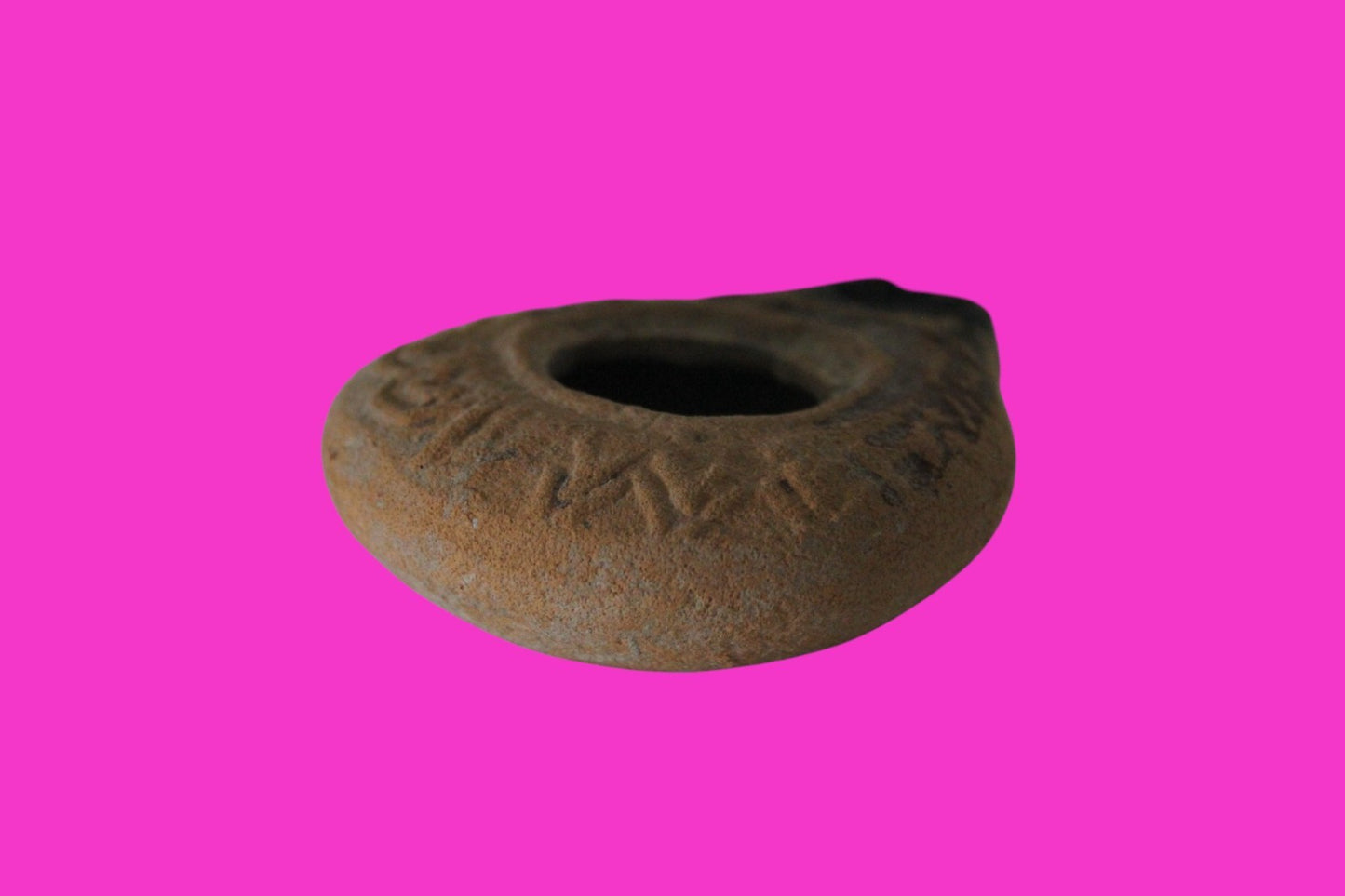 Ancient Holy Land Oil Lamp Artifact Jesus Christ Homeland 100BC-400AD COA 17