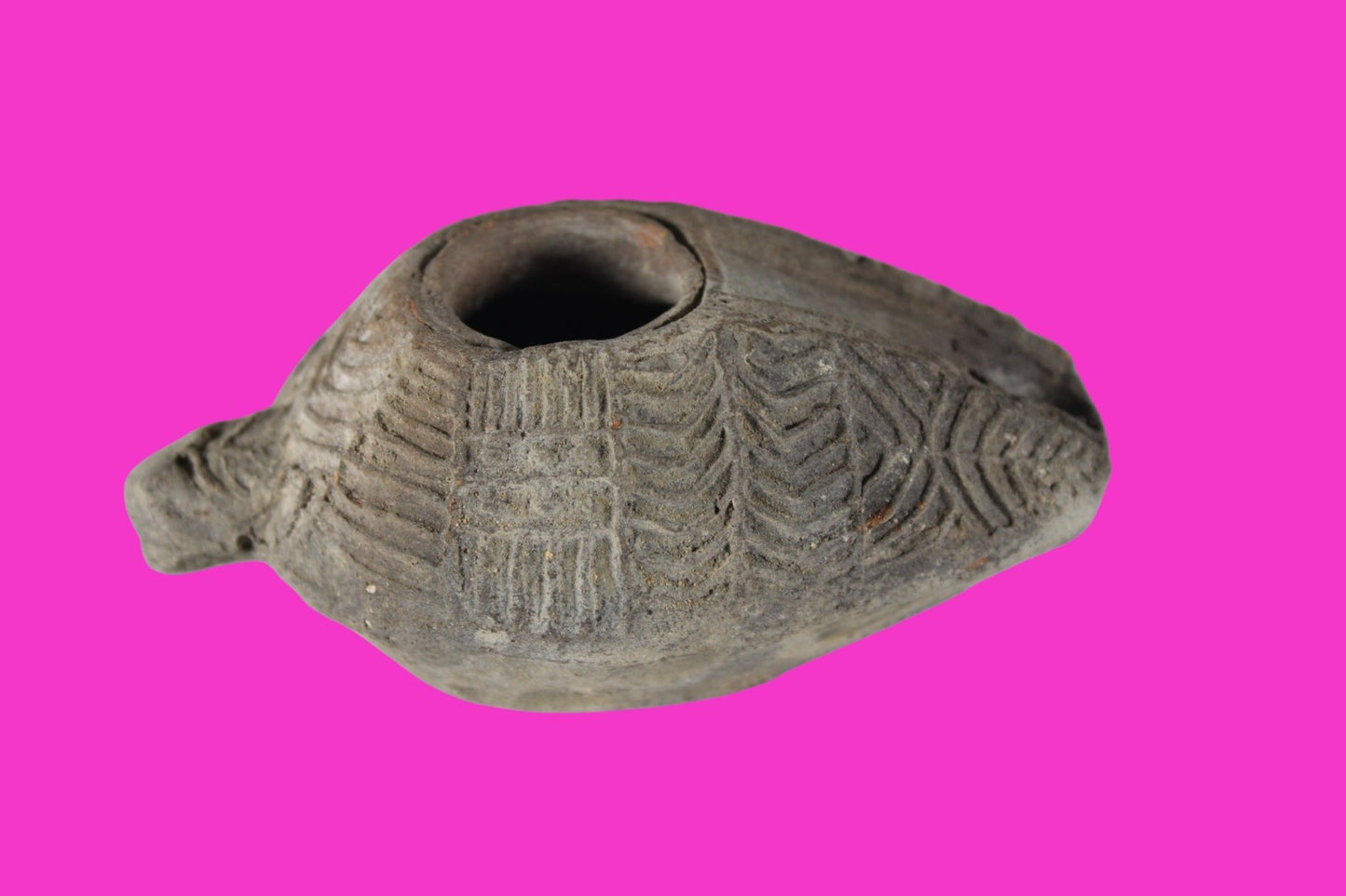 Holy Land Oil Lamp Ancient Artifact Time of the Christians 313-636 AD COA 207
