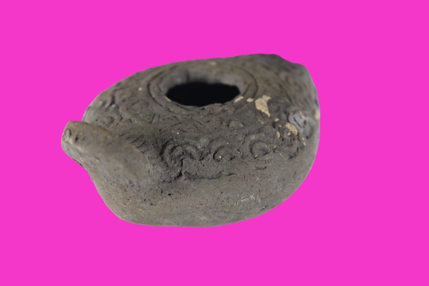 Holy Land Oil Lamp Ancient Artifact Time of the Christians 313-636 AD COA 176