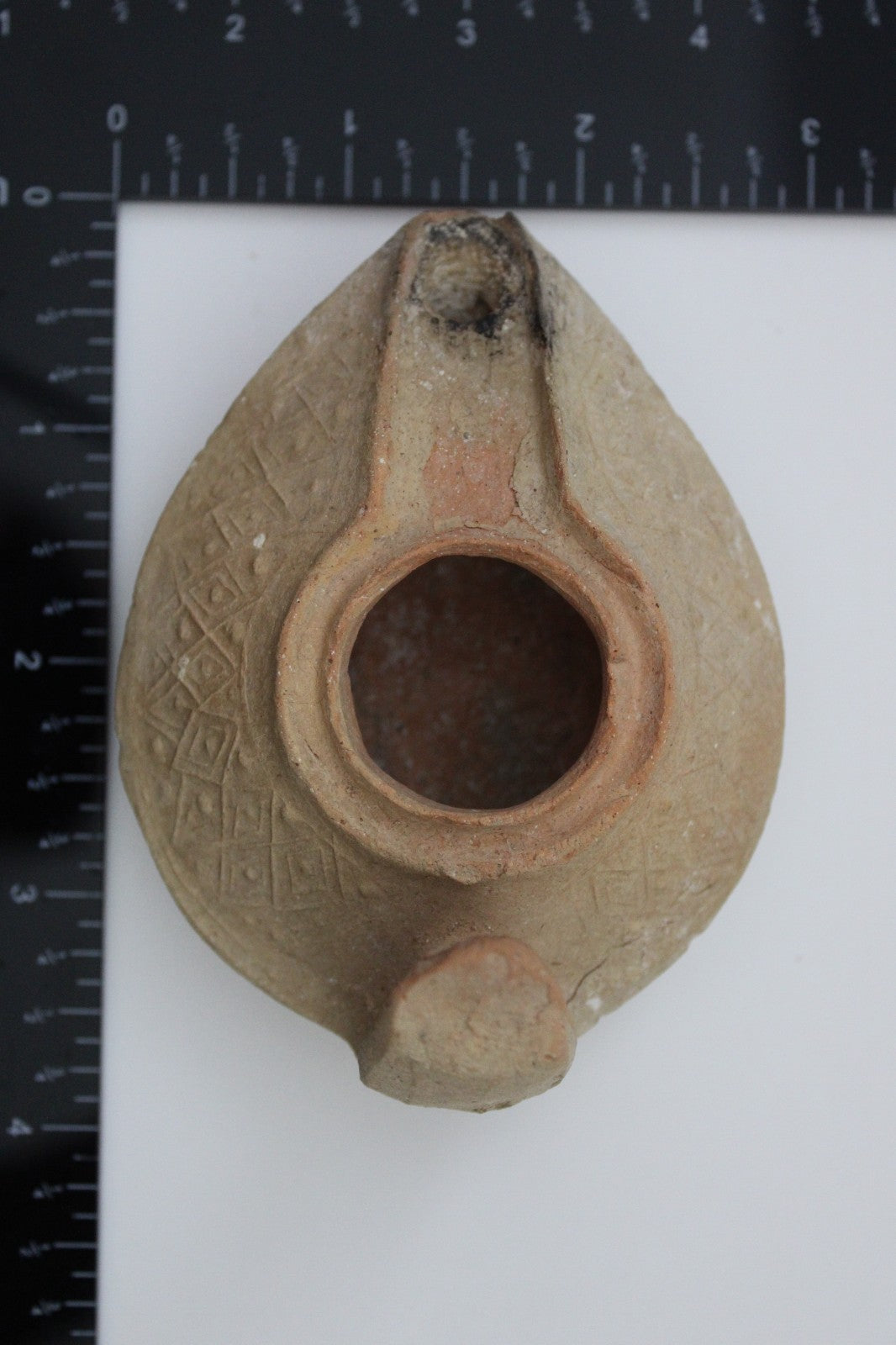 Holy Land Oil Lamp Ancient Artifact Time of the Christians 313-636 AD COA 183