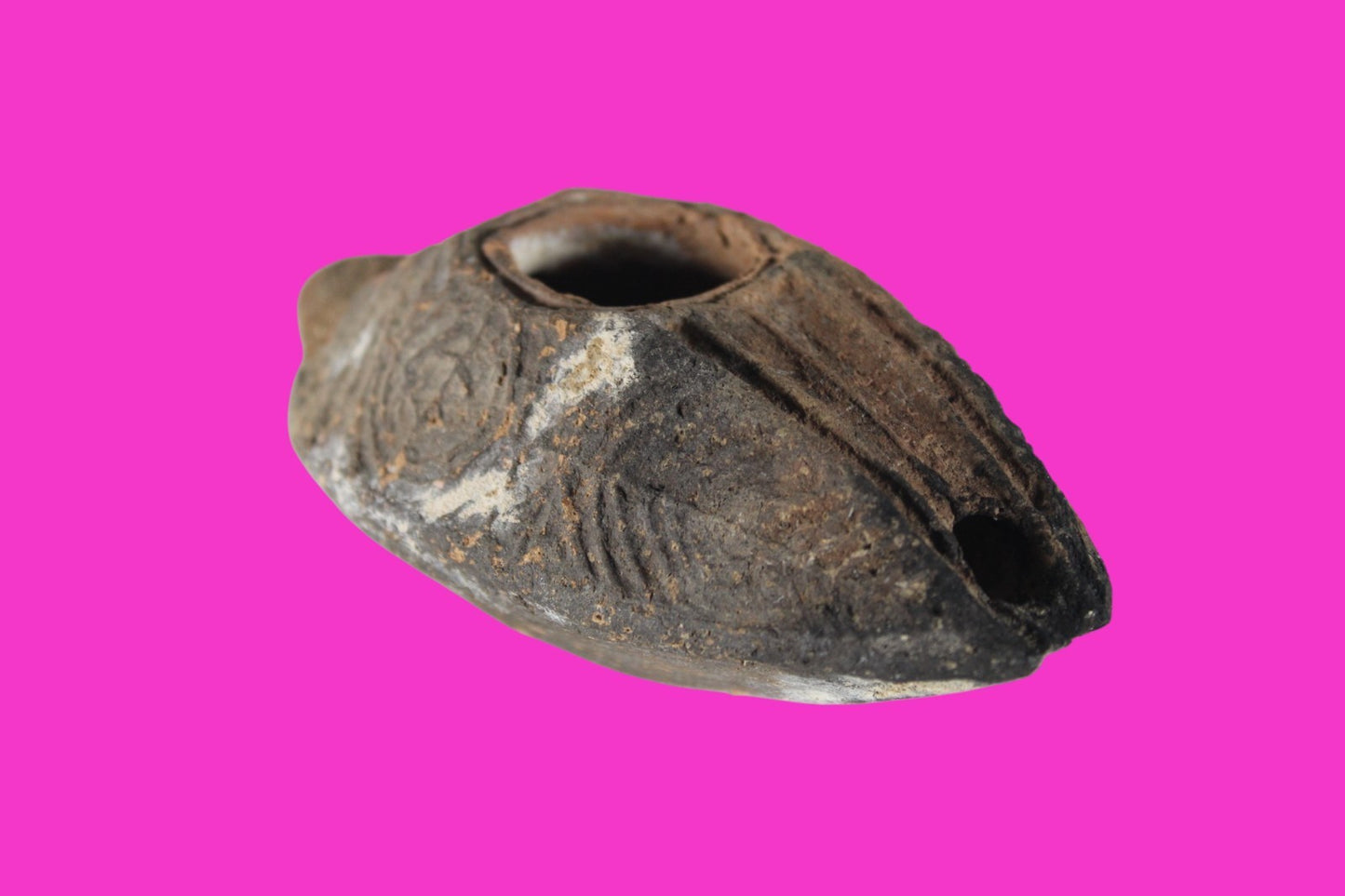 Holy Land Oil Lamp Ancient Artifact Time of the Christians 313-636 AD COA 216