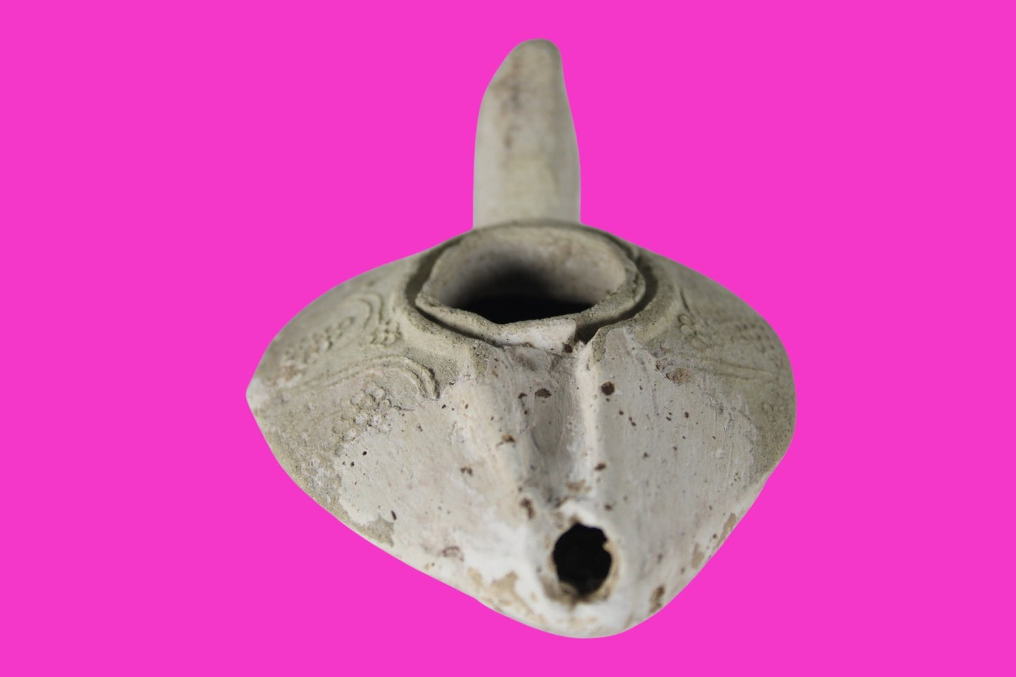 Holy Land Oil Lamp Ancient Artifact Time of the Christians 313-636 AD COA 191
