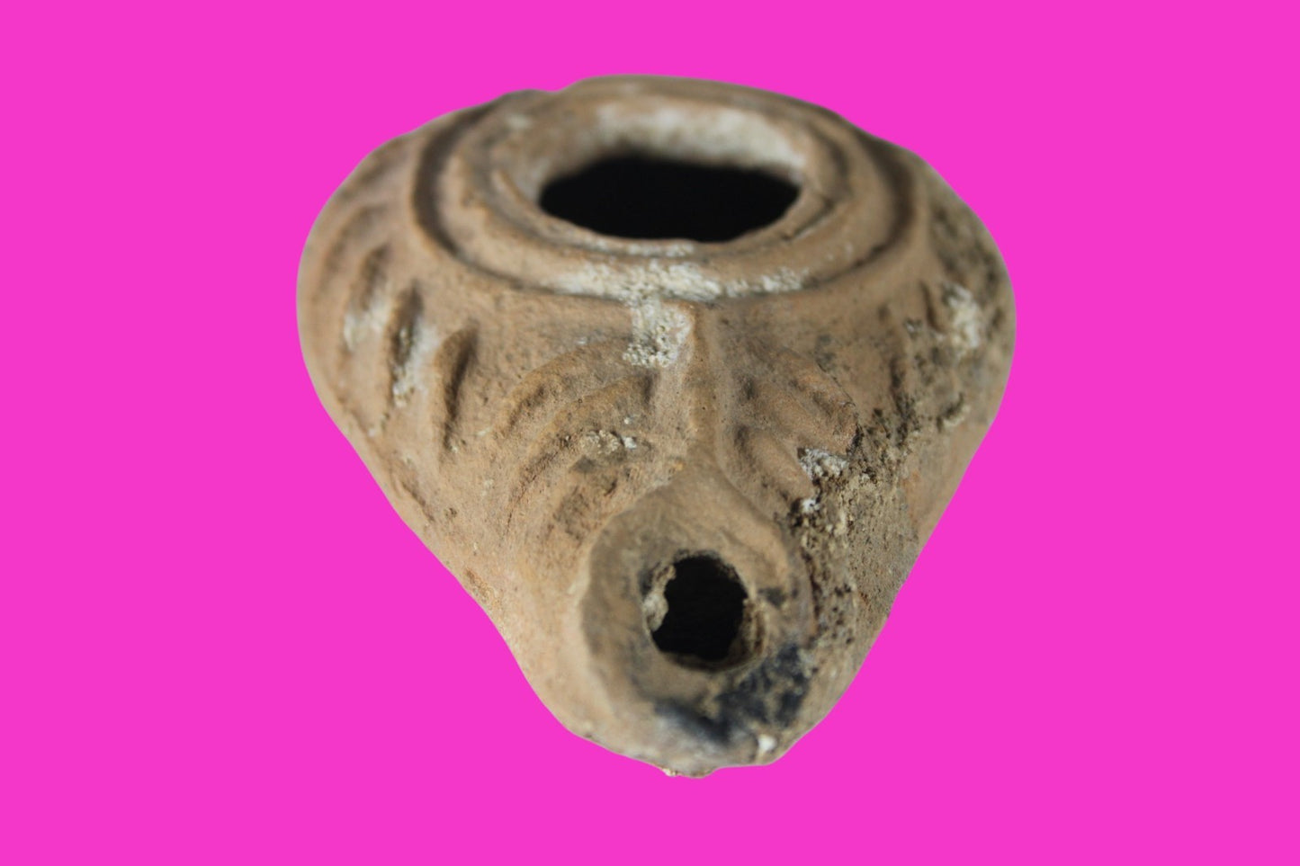 Holy Land Oil Lamp Ancient Artifact Time of the Christians 313-636 AD COA 193