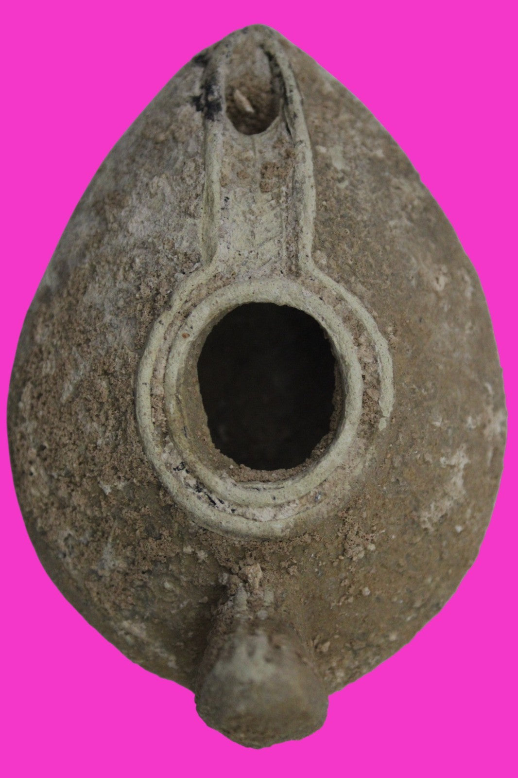 Holy Land Oil Lamp Ancient Artifact Time of the Christians 313-636 AD COA 205