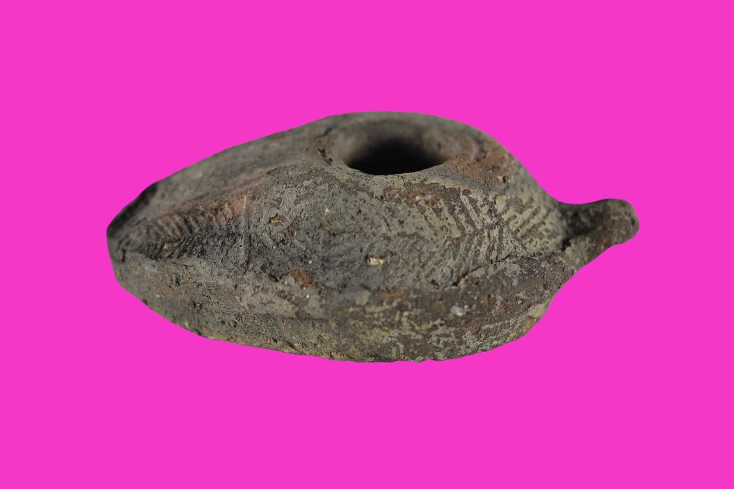 Holy Land Oil Lamp Ancient Artifact Time of the Christians 313-636 AD COA 59