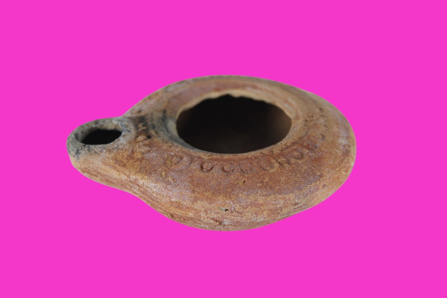 Holy Land Oil Lamp Ancient Artifact Time of Jesus & Apostles 63BC-323AD COA 166