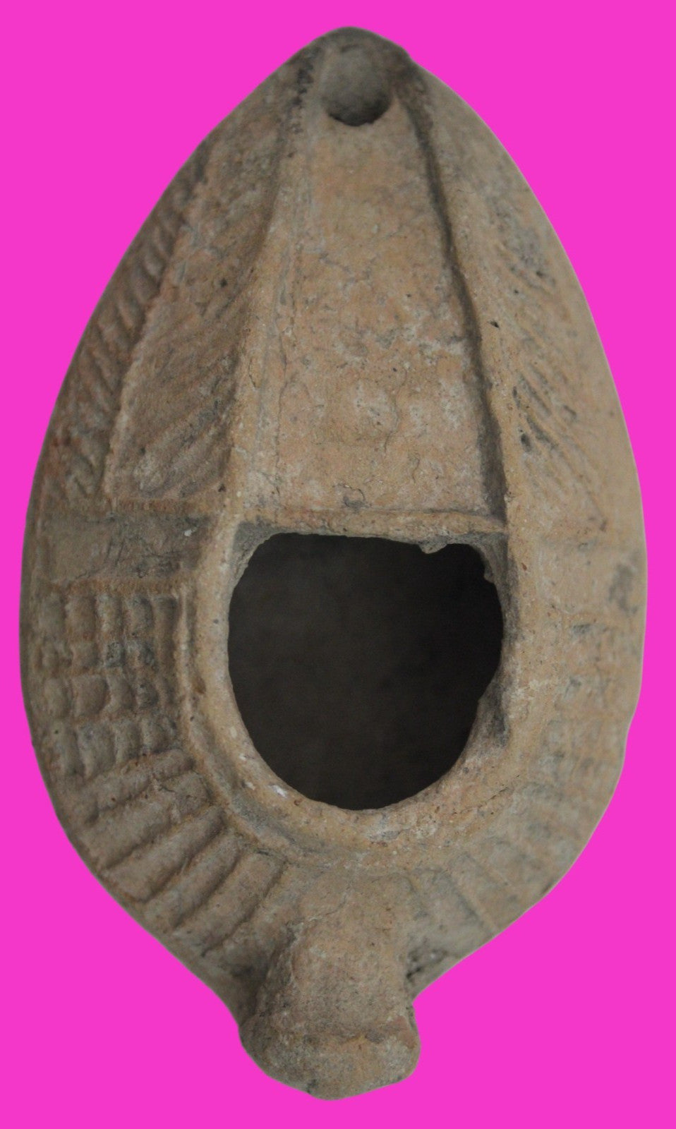 Holy Land Oil Lamp Ancient Artifact Time of the Christians 313-636 AD COA 222